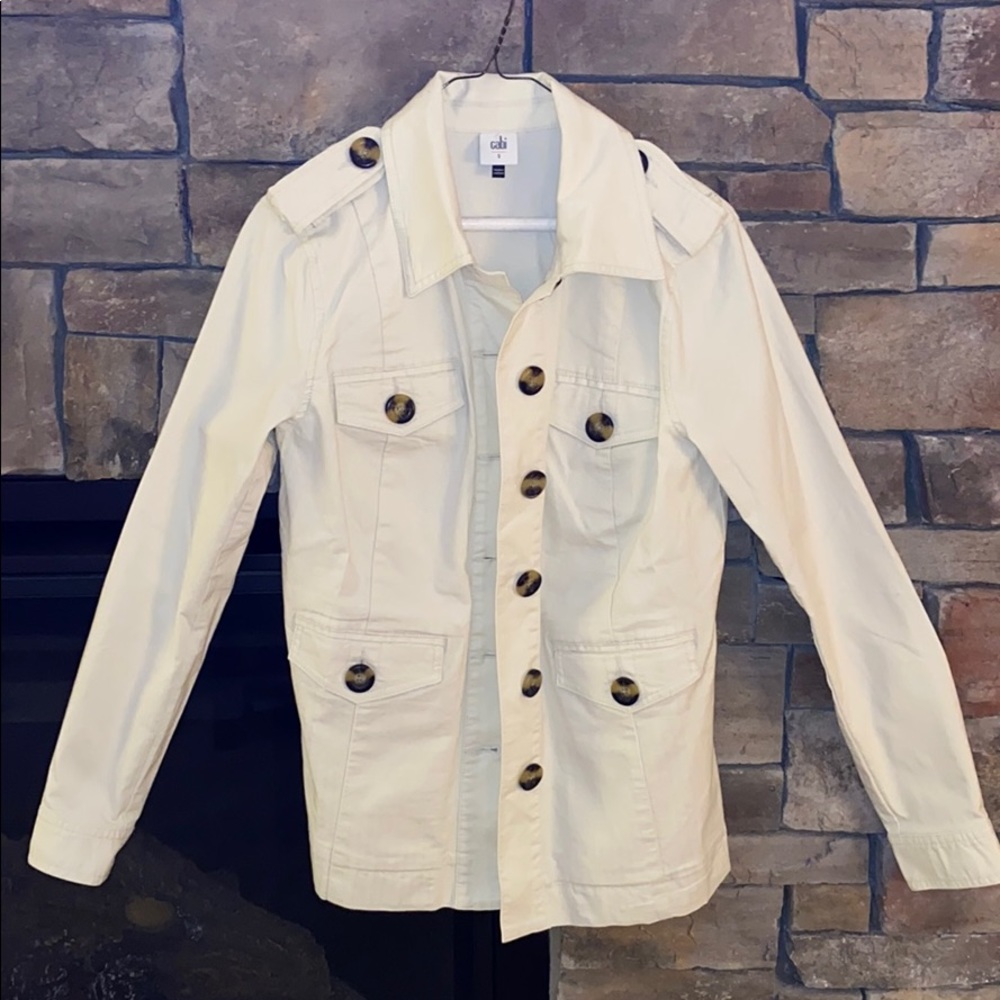 Small CAbi Beige Utility Jacket
